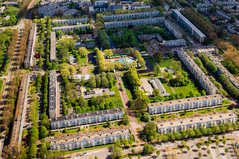 Lucht foto van de heuvel leidschendam